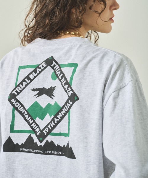 kha:ki(カーキ)の「「KHA:KI / カーキ」 7TH TEE -TRAILBRAZE- 7TH TEE -TRAILBRAZE-(Tシャツ/カットソー・レディース・アッシュグレー/ホワイト・1)」の7枚目の写真
