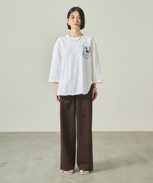 kha:ki(カーキ)の「「KHA:KI / カーキ」 7TH TEE -TRAILBRAZE- 7TH TEE -TRAILBRAZE-(Tシャツ/カットソー・レディース・アッシュグレー/ホワイト・1)」の11枚目の写真