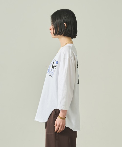 kha:ki(カーキ)の「「KHA:KI / カーキ」 7TH TEE -TRAILBRAZE- 7TH TEE -TRAILBRAZE-(Tシャツ/カットソー・レディース・アッシュグレー/ホワイト・1)」の13枚目の写真