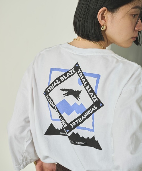 kha:ki(カーキ)の「「KHA:KI / カーキ」 7TH TEE -TRAILBRAZE- 7TH TEE -TRAILBRAZE-(Tシャツ/カットソー・レディース・アッシュグレー/ホワイト・1)」の15枚目の写真