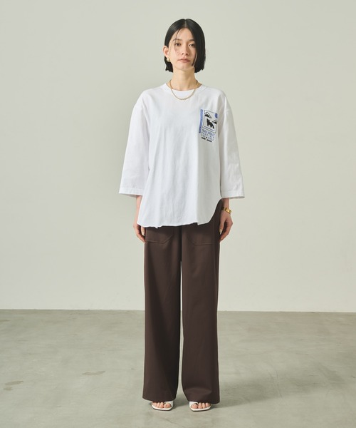 kha:ki(カーキ)の「「KHA:KI / カーキ」 7TH TEE -TRAILBRAZE- 7TH TEE -TRAILBRAZE-(Tシャツ/カットソー・レディース・アッシュグレー/ホワイト・1)」の16枚目の写真
