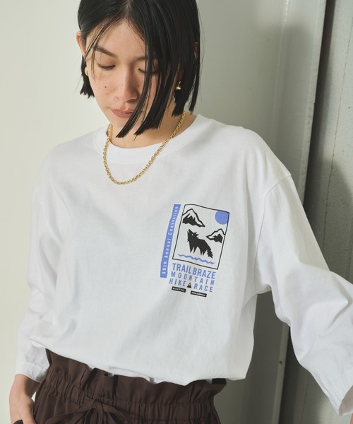 kha:ki(カーキ)の「「KHA:KI / カーキ」 7TH TEE -TRAILBRAZE- 7TH TEE -TRAILBRAZE-(Tシャツ/カットソー・レディース・アッシュグレー/ホワイト・1)」の22枚目の写真