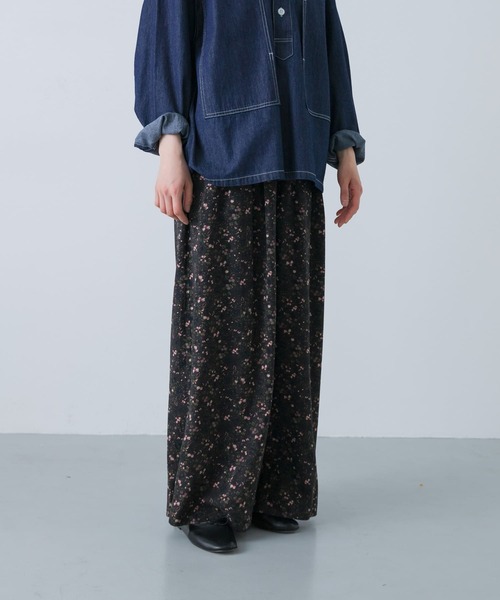 ★新品未使用タグ付き★かぐれ＊小花柄プリントイージーパンツ Amazon | [かぐれ] 小花柄プリントイージーパンツ CHARCOAL FREE