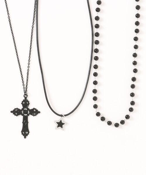 Port（ポート）の「【 Port / ポート 】 3個セット Y2K グランジ モチーフ ネックレス（ネックレス・レディース・ブラック系その他2/ブラック系その他/シルバー/ブラック・FREE）」の9枚目の写真