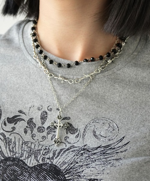 Port（ポート）の「【 Port / ポート 】 3個セット Y2K グランジ モチーフ ネックレス（ネックレス・レディース・ブラック系その他2/ブラック系その他/シルバー/ブラック・FREE）」の17枚目の写真