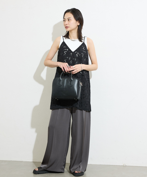 ジャーナルスタンダード TICCA ティッカ フラワーレースキャミ 黒 美品 別注【TICCA / ティッカ】フラワーレースキャミ | ジャーナル