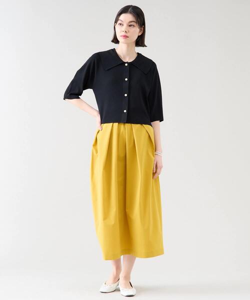 Tiara(ティアラ)の「タックコクーンスカート(セットアップ可)(スカート・レディース・マスタード/ブラウン/ブラック・2/3)」の10枚目の写真