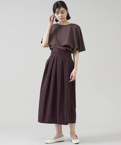 Tiara(ティアラ)の「タックコクーンスカート(セットアップ可)(スカート・レディース・マスタード/ブラウン/ブラック・2/3)」の13枚目の写真