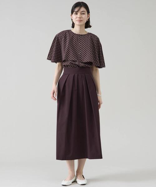 Tiara(ティアラ)の「タックコクーンスカート(セットアップ可)(スカート・レディース・マスタード/ブラウン/ブラック・2/3)」の15枚目の写真