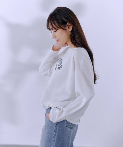 COHINA(コヒナ)の「カットジョーゼットドロストトップス 【低身長・小柄女性】(Tシャツ/カットソー・レディース・ベージュ/ホワイト/ネイビー・ONE SIZE)」の22枚目の写真