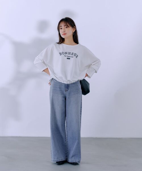 COHINA(コヒナ)の「カットジョーゼットドロストトップス 【低身長・小柄女性】(Tシャツ/カットソー・レディース・ベージュ/ホワイト/ネイビー・ONE SIZE)」の21枚目の写真