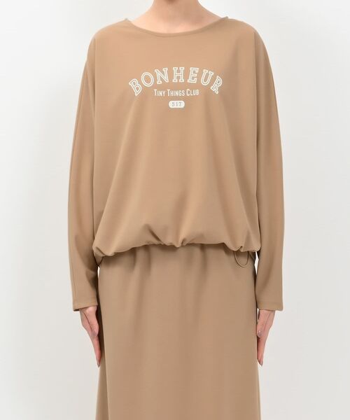 COHINA(コヒナ)の「カットジョーゼットドロストトップス 【低身長・小柄女性】(Tシャツ/カットソー・レディース・ベージュ/ホワイト/ネイビー・ONE SIZE)」の8枚目の写真