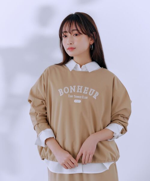 COHINA(コヒナ)の「カットジョーゼットドロストトップス 【低身長・小柄女性】(Tシャツ/カットソー・レディース・ベージュ/ホワイト/ネイビー・ONE SIZE)」の18枚目の写真
