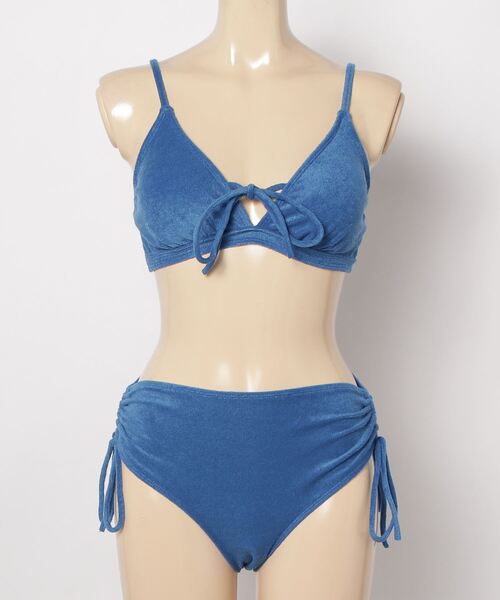 gossip！ロサンゼルス（ゴシップロサンゼルス）の「Y2K シャーリングシンプルハイウエストビキニ水着  [2点セット] 美脚効果 温泉水着（水着・レディース・ローズ/ブラック/パープル/ブルー/オフホワイト/ピンク/ブラウン・M/L/XL）」の14枚目の写真