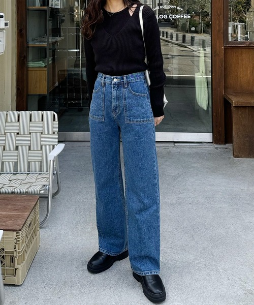 LE MORE(リモア)の「ショルダースリットデザインニット(ニット/セーター・レディース・アイボリー/ブラック・FREE)」の13枚目の写真