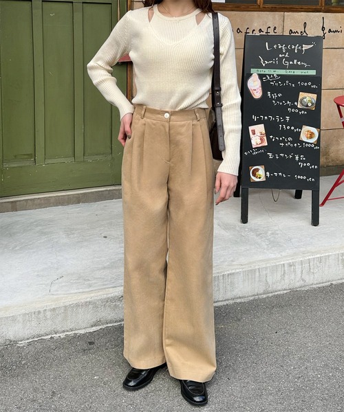 LE MORE(リモア)の「ショルダースリットデザインニット(ニット/セーター・レディース・アイボリー/ブラック・FREE)」の17枚目の写真