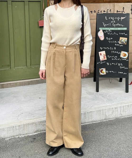 LE MORE(リモア)の「ショルダースリットデザインニット(ニット/セーター・レディース・アイボリー/ブラック・FREE)」の20枚目の写真