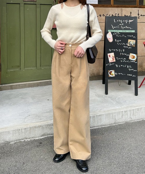 LE MORE(リモア)の「ショルダースリットデザインニット(ニット/セーター・レディース・アイボリー/ブラック・FREE)」の21枚目の写真