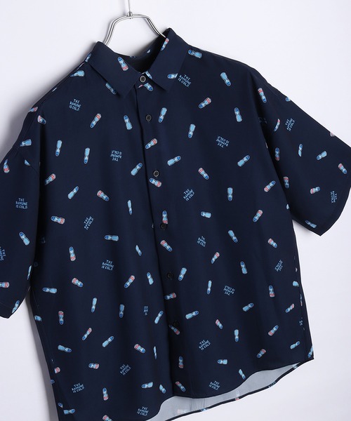 WESTSEA(ウエストシー)の「冷感とろみ シルクタッチ 総柄プリント 半袖シャツ(シャツ/ブラウス・メンズ・ホワイト/ミント/ネイビー/サックスブルー・M/L)」の11枚目の写真