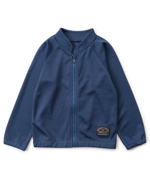 Ampersand（アンパサンド）の「【UVカット/ジュニア対応】プールサイドブルゾン（ラッシュガード・キッズ・ネイビー/パープル/ブラウン/アイボリー・80/90/100/110/120/130/140）」の4枚目の写真