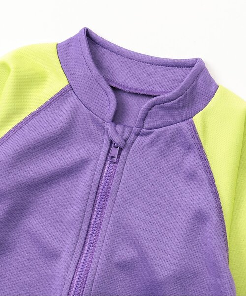 Ampersand（アンパサンド）の「【UVカット/ジュニア対応】プールサイドブルゾン（ラッシュガード・キッズ・ネイビー/パープル/ブラウン/アイボリー・80/90/100/110/120/130/140）」の12枚目の写真
