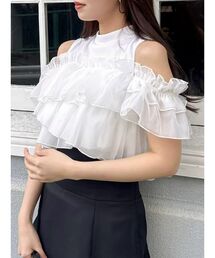 dazzlin | 2WAYスリーブコンパクトフリルトップス(Tシャツ/カットソー)