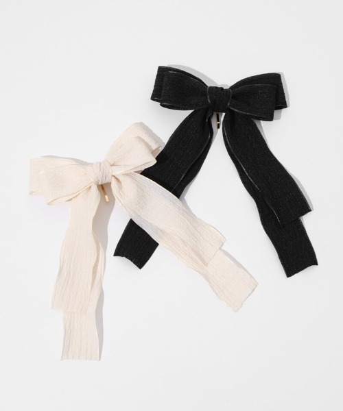 flower（フラワー）の「セーラーリボンピン（ヘアピン・レディース・ブラック/ホワイト・FREE）」の3枚目の写真