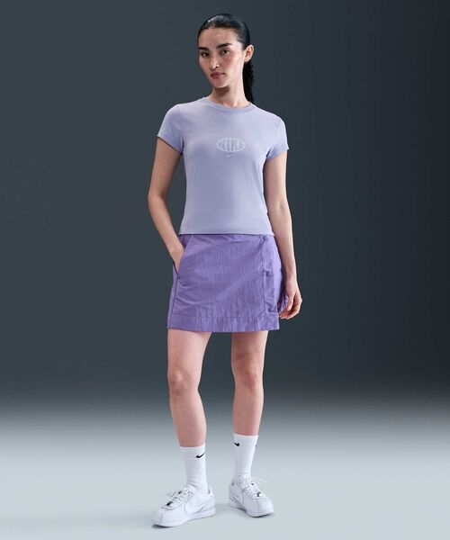 ナイキ（NIKE）（レディース）スポーツウェア チル ニット MD クロップ 半袖Tシャツ IB7567-599 ナイキ（NIKE）（レディース）スポーツウェア チル ニット MD