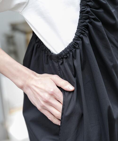 FORK&SPOON（フォークアンドスプーン）の「FORK&SPOON　サイドギャザーサロペット（サロペット/オーバーオール・レディース・カーキ/ブラック・1/2）」の4枚目の写真