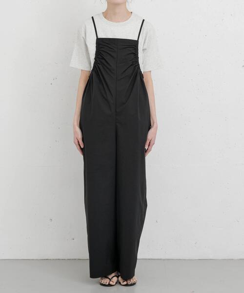 FORK&SPOON（フォークアンドスプーン）の「FORK&SPOON　サイドギャザーサロペット（サロペット/オーバーオール・レディース・カーキ/ブラック・1/2）」の13枚目の写真