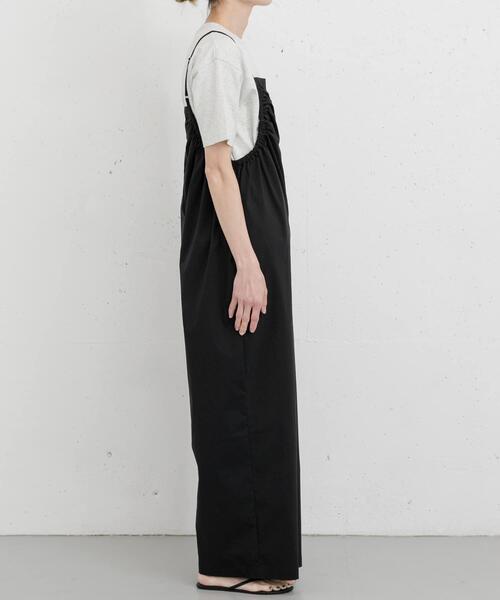 FORK&SPOON（フォークアンドスプーン）の「FORK&SPOON　サイドギャザーサロペット（サロペット/オーバーオール・レディース・カーキ/ブラック・1/2）」の14枚目の写真