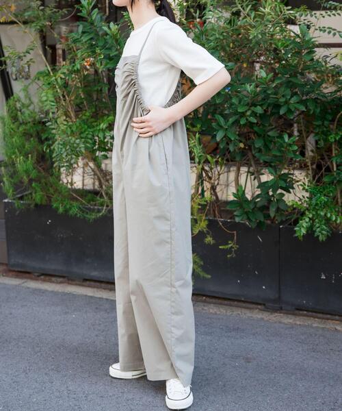 FORK&SPOON（フォークアンドスプーン）の「FORK&SPOON　サイドギャザーサロペット（サロペット/オーバーオール・レディース・カーキ/ブラック・1/2）」の20枚目の写真