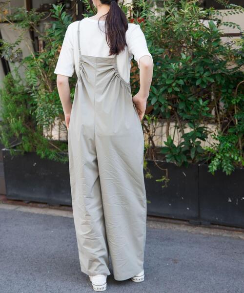 FORK&SPOON（フォークアンドスプーン）の「FORK&SPOON　サイドギャザーサロペット（サロペット/オーバーオール・レディース・カーキ/ブラック・1/2）」の22枚目の写真