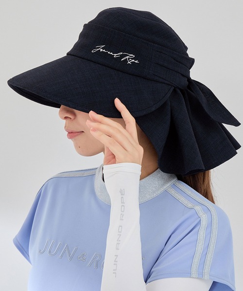 JUN&ROPE'(ジュンアンドロペ)の「3WAY UVハット(ハット・レディース・ブラック/ネイビー/ベージュ/ホワイト・FREE)」の4枚目の写真