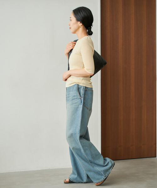 whisper rib sheer プルオーバー（ニット/セーター）｜Plage