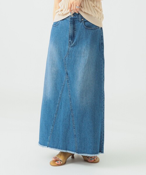 B:MING by BEAMS（ビーミングバイビームス）の「綿麻 デニム スカート（S～M）（デニムスカート・レディース・ホワイト系その他5/インディゴブルー/ライトブルー・SMALL/MEDIUM）」の10枚目の写真