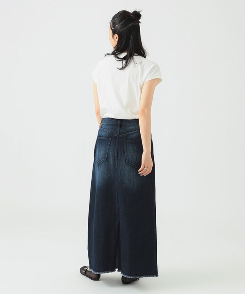 B:MING by BEAMS（ビーミングバイビームス）の「綿麻 デニム スカート（S～M）（デニムスカート・レディース・ホワイト系その他5/インディゴブルー/ライトブルー・SMALL/MEDIUM）」の7枚目の写真