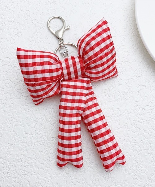 送料関税込【AMY O】Bow Charm リボン チャーム☆国内発送♪ セール】ギンガムリボンチャーム（チャーム）｜paravion