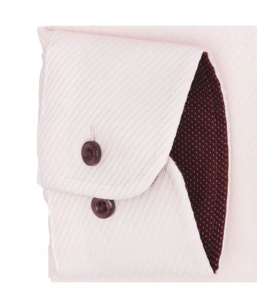 TOKYO SHIRTS(トウキョウシャツ)の「超形態安定ノーアイロン ボタンダウン 長袖ビジネスワイシャツ(ビジネスシャツ・メンズ・ピンク・首回り37cm-裄丈80cm/首回り43cm-裄丈82cm/首回り39cm-裄丈80cm/首回り39cm-裄丈84cm/首回り41cm-裄丈82cm/首回り41cm-裄丈86cm/首回り42cm-裄丈82cm/首回り42cm-裄丈86cm/首回り43cm-裄丈86cm)」の3枚目の写真