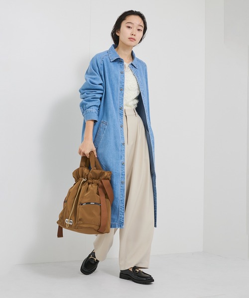 OUTDOOR PRODUCTS(アウトドアプロダクツ)の「【OUTDOOR PRODUCTS meet j.n.r.d】別注/2WAYドローストリングバッグ(ショルダーバッグ・メンズ・カーキ/ブラック/ブラウン・FREE)」の7枚目の写真