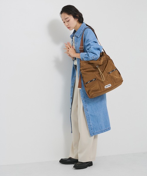 OUTDOOR PRODUCTS(アウトドアプロダクツ)の「【OUTDOOR PRODUCTS meet j.n.r.d】別注/2WAYドローストリングバッグ(ショルダーバッグ・メンズ・カーキ/ブラック/ブラウン・FREE)」の8枚目の写真