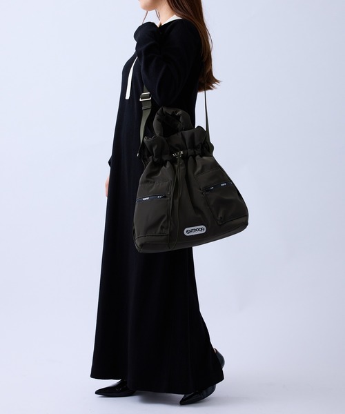 OUTDOOR PRODUCTS(アウトドアプロダクツ)の「【OUTDOOR PRODUCTS meet j.n.r.d】別注/2WAYドローストリングバッグ(ショルダーバッグ・メンズ・カーキ/ブラック/ブラウン・FREE)」の10枚目の写真