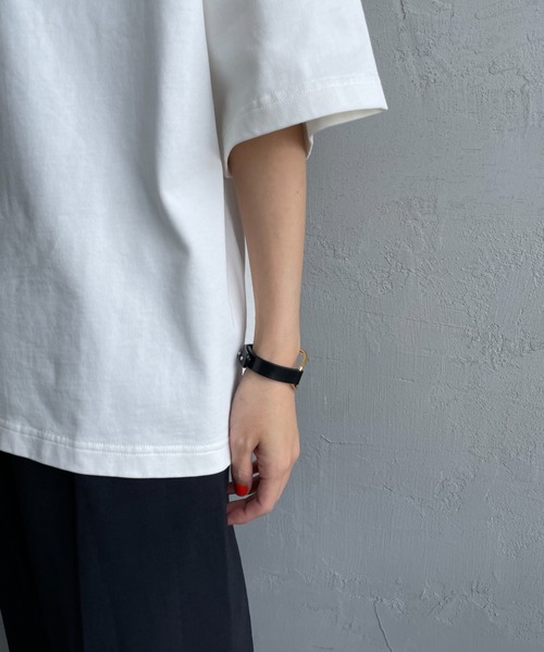 GYMPHLEX（ジムフレックス）の「[GYMPHLEX/ジムフレックス] ワンポイントロゴ刺繍 クルーネックTシャツ（Tシャツ/カットソー・レディース・ベージュ/チャコールグレー/オフホワイト・L/M）」の20枚目の写真