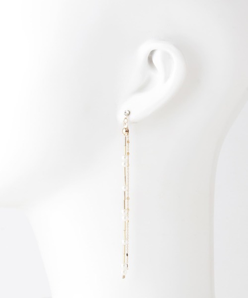 URBAN RESEARCH Sonny Label（アーバンリサーチサニーレーベル）の「スウィングパールピアス（ピアス（両耳用）・レディース・ゴールド/シルバー・ONE）」の8枚目の写真