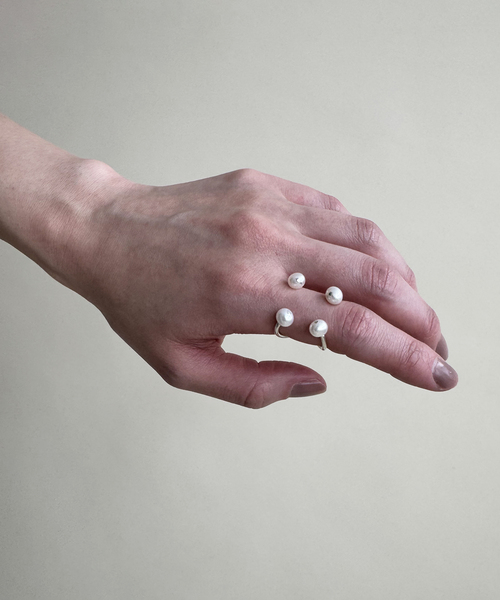 セール】【SASKIA DIEZ/サスキア ディツ】4 PEARL RING（リング