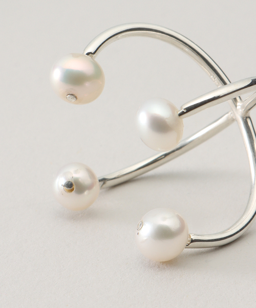 アクセサリー SASKIA DIEZ 4PEARL RING SASKIA DIEZ - 4PEARL RING - I SEE ALL