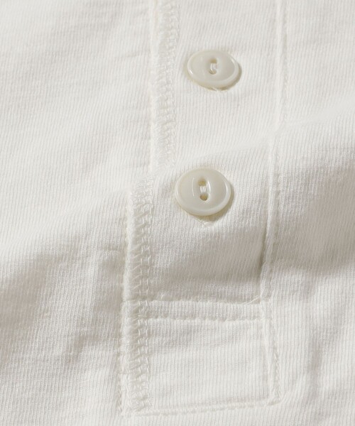 REMI RELIEF(レミレリーフ)の「【別注】REMI RELIEF / Henley Neck Pocket T-shirt(Tシャツ/カットソー・メンズ・ホワイト/ネイビー・SMALL/MEDIUM/LARGE/X-LARGE)」の12枚目の写真