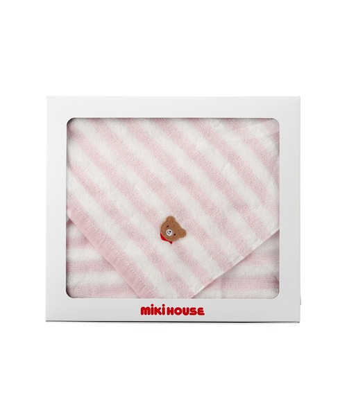 MIKI HOUSE（ミキハウス）の「■ボーダーバスタオル【ギフトBOX入り】（ベビーギフト・キッズ・ピンク/イエロー/ブルー・ONE SIZE）」の17枚目の写真