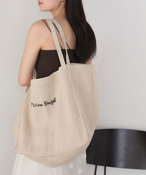 入手困難　人気　マイソン　ベンガル サイザル　トートバッグ　 北欧暮らしの道具店 取り扱い終了】MAISON BENGAL/サイザルトート（ブラック