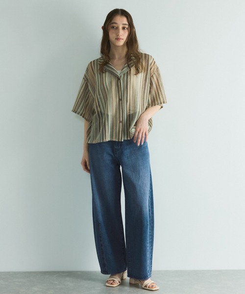 VICKY(ビッキー)の「5ポケットライトオンスデニムカービングパンツ≪手洗い可能≫(デニムパンツ・レディース・ブルー/ライトブルー・M/L)」の13枚目の写真